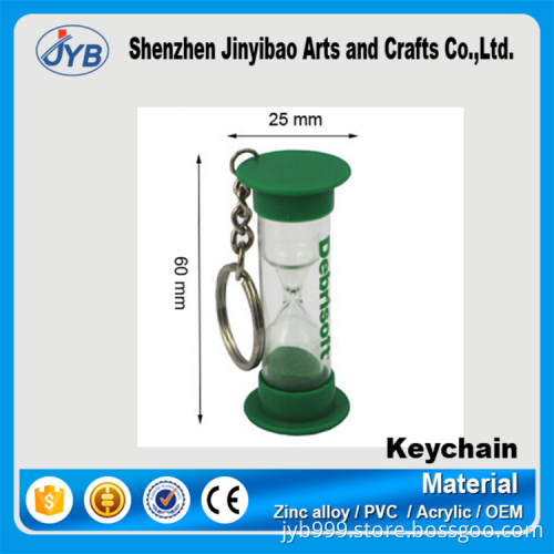 innovative promotional gift custom hourglass keychain